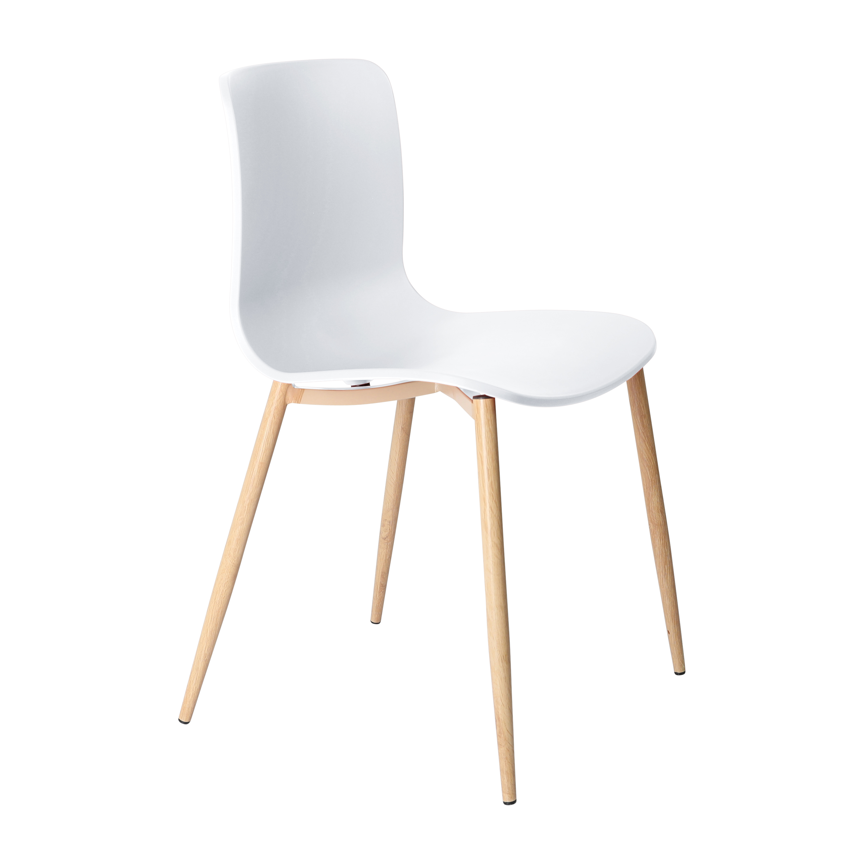 Acti Chair (White / 4-leg Woodgrain Powdercoat)